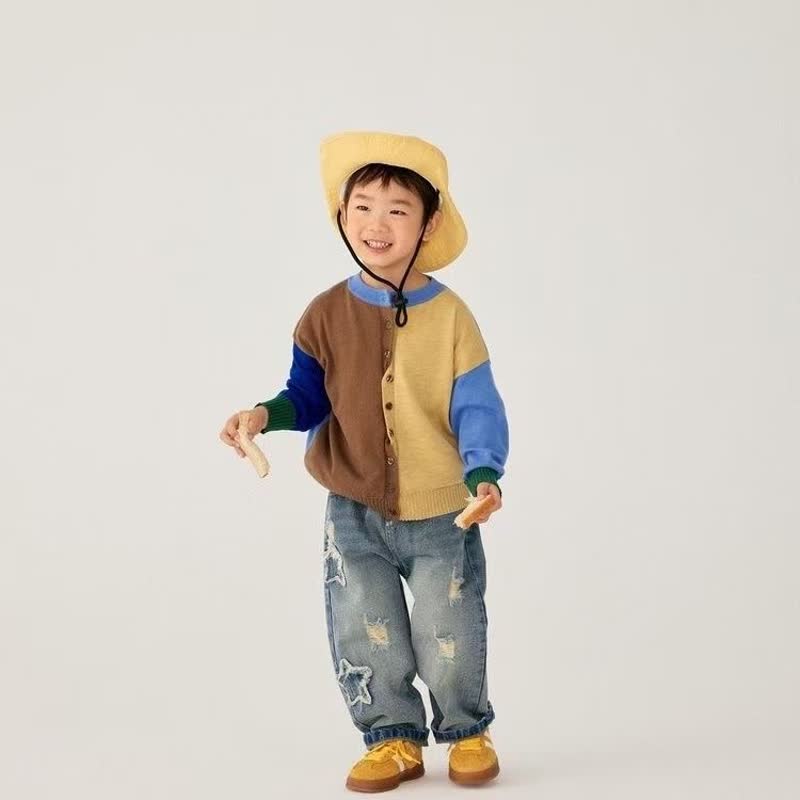 幼児男の子用 星柄 ゆったりフィット デニムジーンズ - image 3