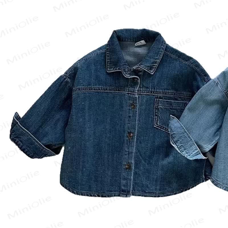 ベビー・幼児用ターンカラー長袖デニムジャケット - image 5