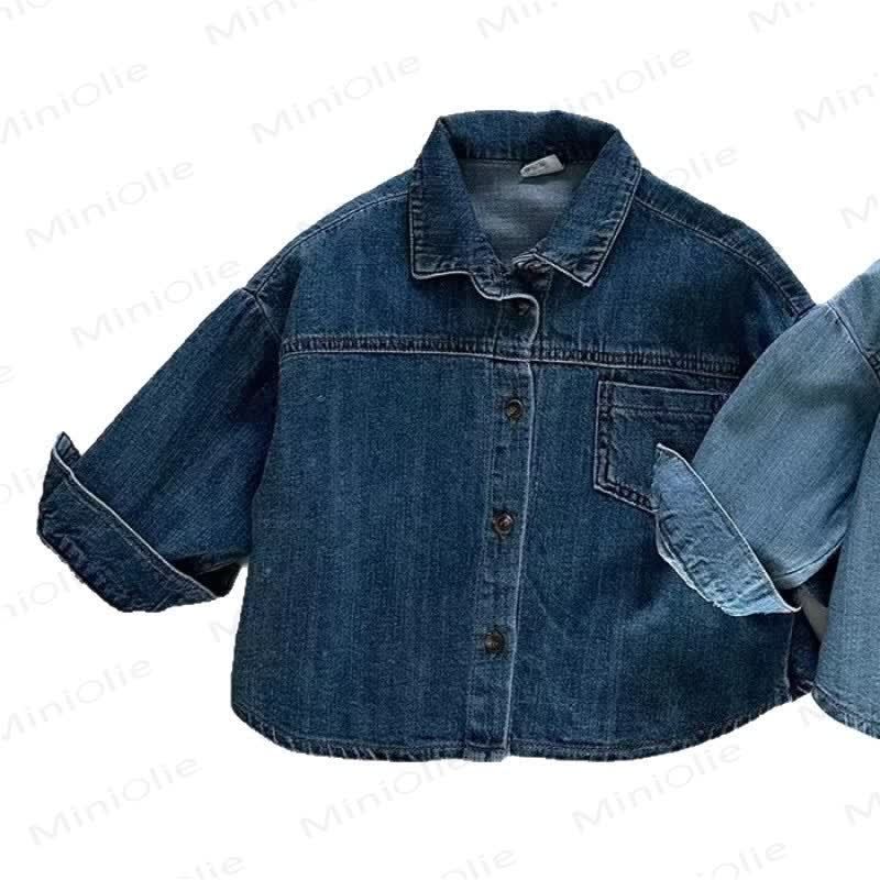ベビー・幼児用ターンカラー長袖デニムジャケット - image 5