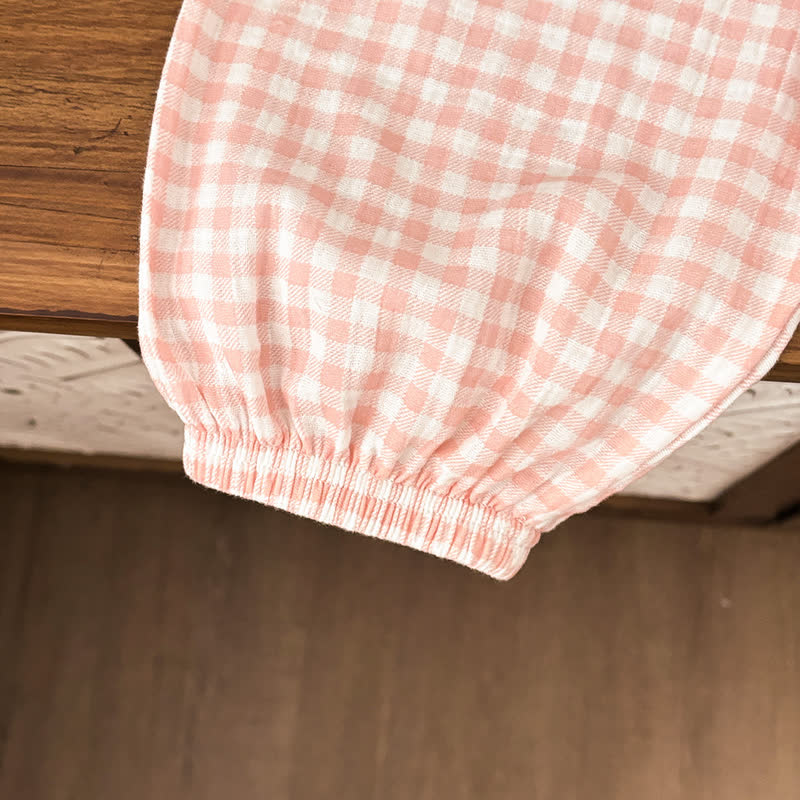 幼児用アニマルプリントギンガムチェックラウンジパジャマ2点セット - image 12