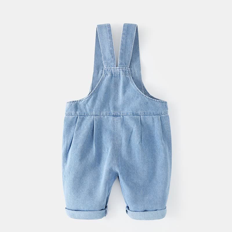 ベビー・幼児用 ブルーデニム カフ付きオーバーオール - image 2