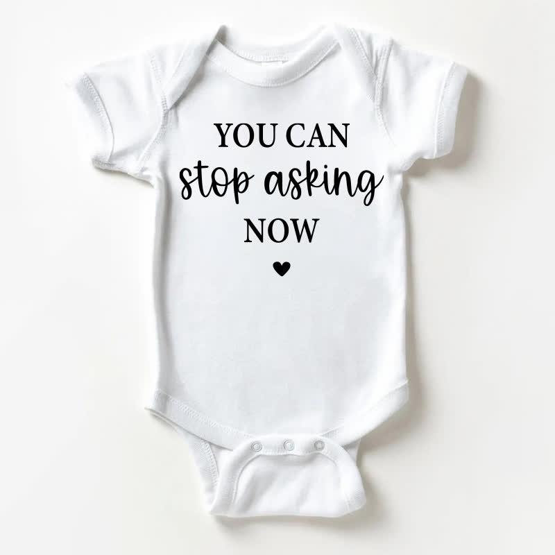 YOU CAN STOP ASKING NOWん ベビー用ホワイトボディスーツ - 白 - 18～24ヶ月 - image 1
