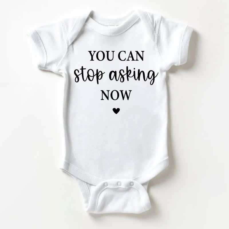 YOU CAN STOP ASKING NOWん ベビー用ホワイトボディスーツ - 白 - 18～24ヶ月 - image 1