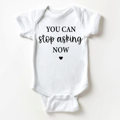 YOU CAN STOP ASKING NOWん ベビー用ホワイトボディスーツ - 白 - 18～24ヶ月 - image 1
