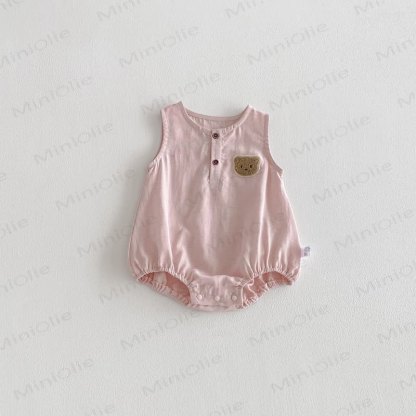 ベビー用ノースリーブベアボディスーツ - ピンク - 18～24ヶ月 - image 11