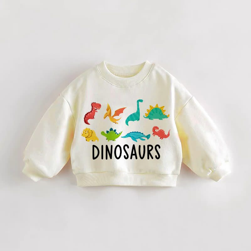 DINOSAURS・幼児用クリームスウェットシャツ - クリーム - 3～5歳 - image 1