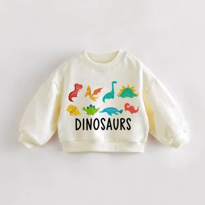 DINOSAURS・幼児用クリームスウェットシャツ - クリーム - 3～5歳 - image 1