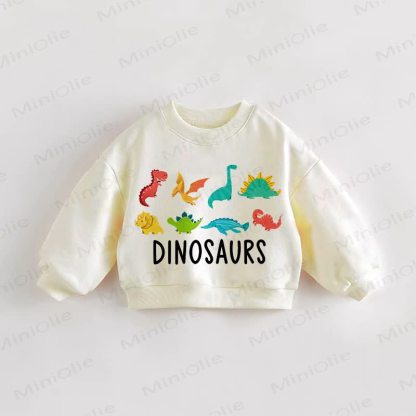 DINOSAURS・幼児用クリームスウェットシャツ - クリーム - 3～5歳 - image 1
