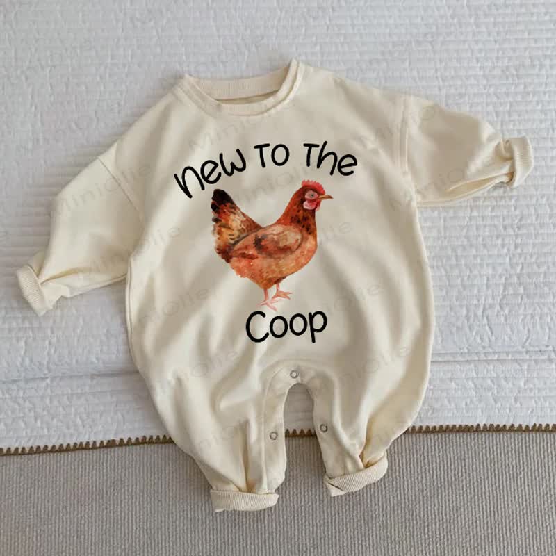 NEW TO THE COOP　ベビー・幼児用ベージュロンパース - ベージュ - 2～3歳 - image 1