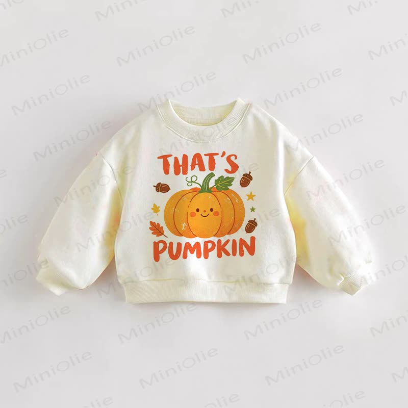 THAT'S PUMPKINベビー幼児用クリームスウェットシャツ - クリーム - 3～5歳 - image 1