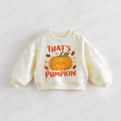 THAT'S PUMPKINベビー幼児用クリームスウェットシャツ - クリーム - 3～5歳 - image 1