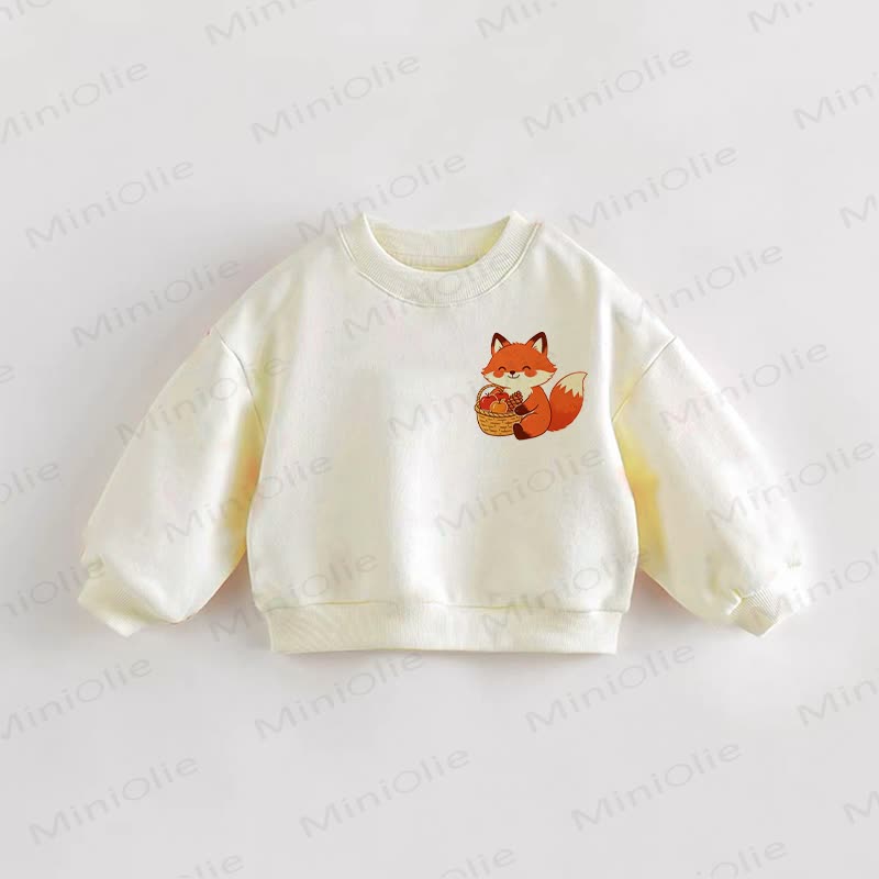 ベビー・幼児用キツネ柄クリームスウェットシャツ - クリーム - 3～5歳 - image 1