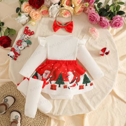 MERRY CHRISTMASベビースカート付きボディスーツ ヘッドバンドとソックス - image 10