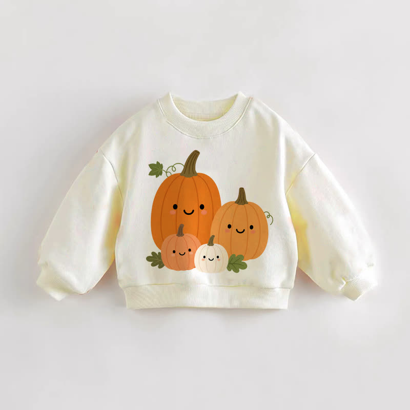 ベビー・幼児用 スマイリングパンプキンクリームスウェットシャツ - クリーム - 3～5歳 - image 1