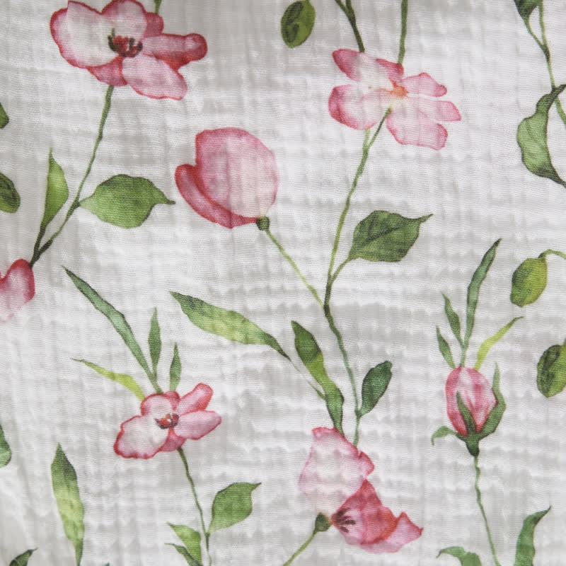 ベビーガール用白花柄ロンパース（帽子付き） - image 4