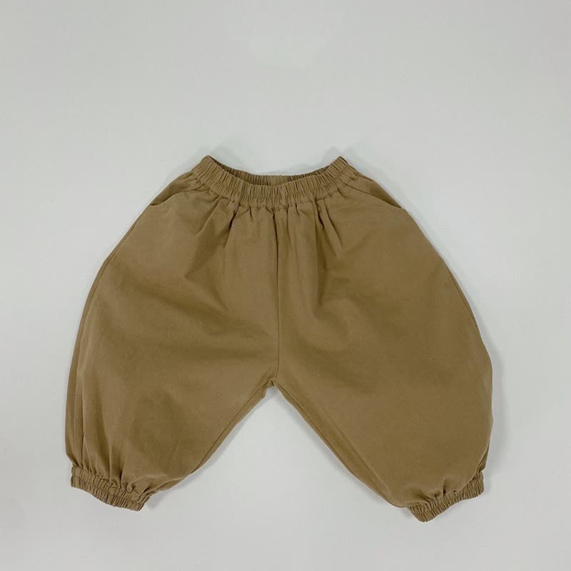 幼児用ゆったりフィット万能パンツ - カーキ - 6～7歳 - image 1