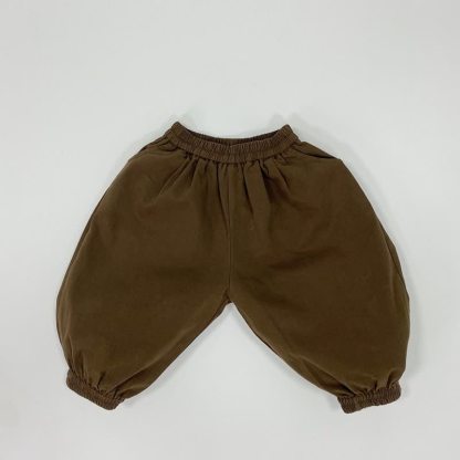 幼児用ゆったりフィット万能パンツ - コーヒー - 6～7歳 - image 2
