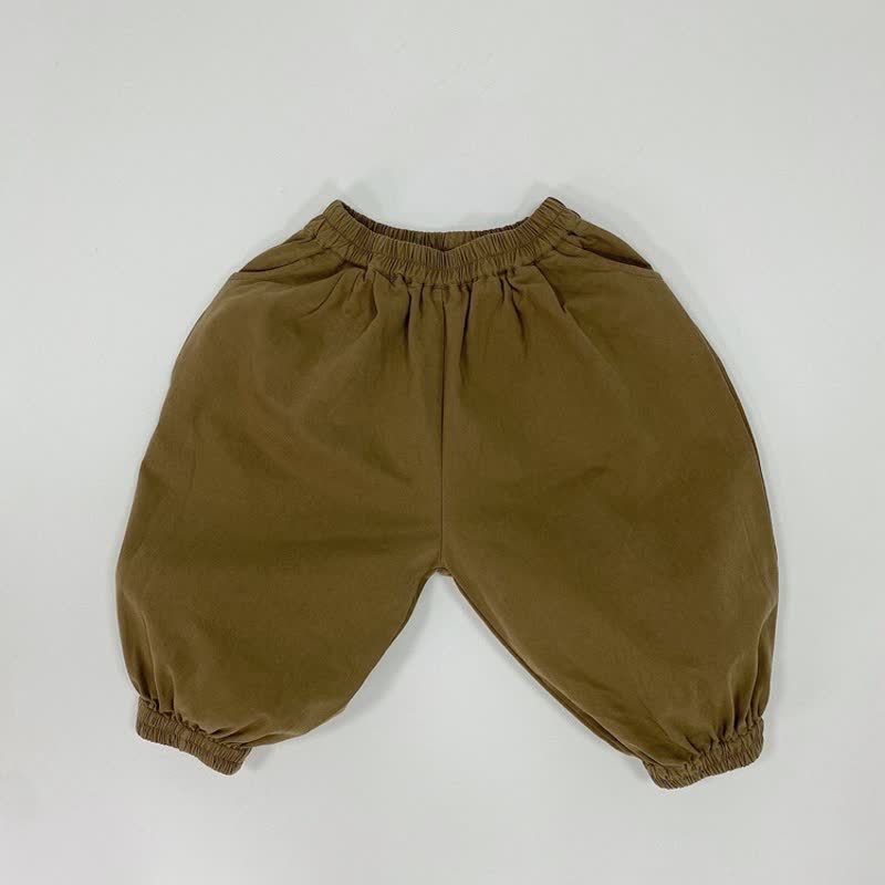 幼児用ゆったりフィット万能パンツ - キャメル - 6～7歳 - image 3