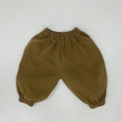 幼児用ゆったりフィット万能パンツ - キャメル - 6～7歳 - image 3