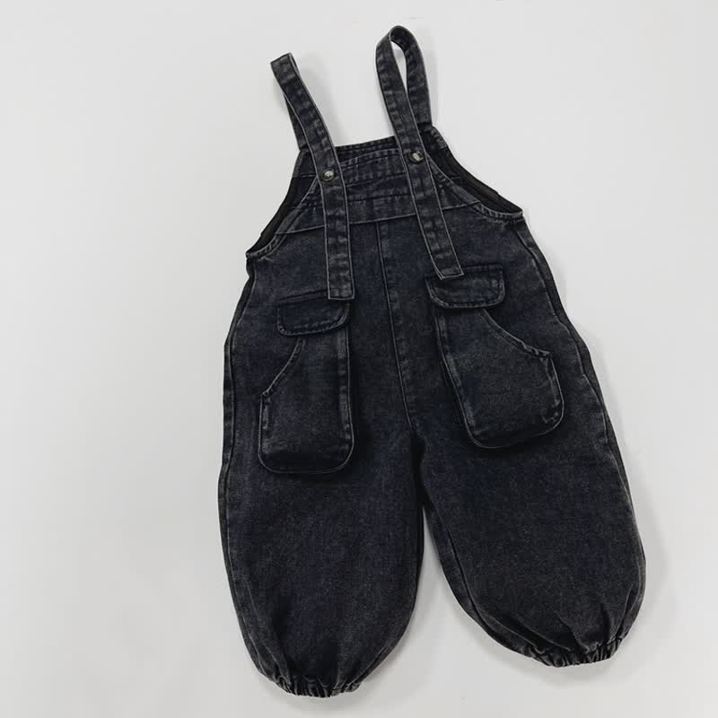 幼児用ゆったりフィット万能パンツ - 黒のオーバーオール - 6～7歳 - image 18