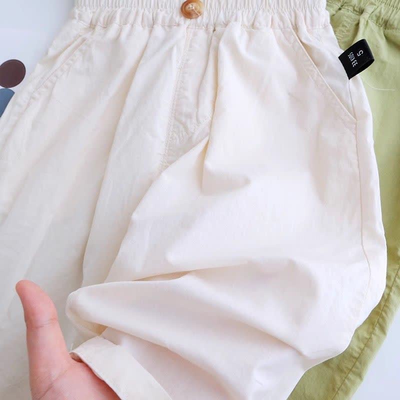 幼児用無地ゆったりロールヘムパンツ - image 8