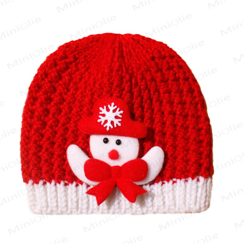 ベビー用クリスマスニットビーニー - 雪の結晶 - 0～3歳 - image 5