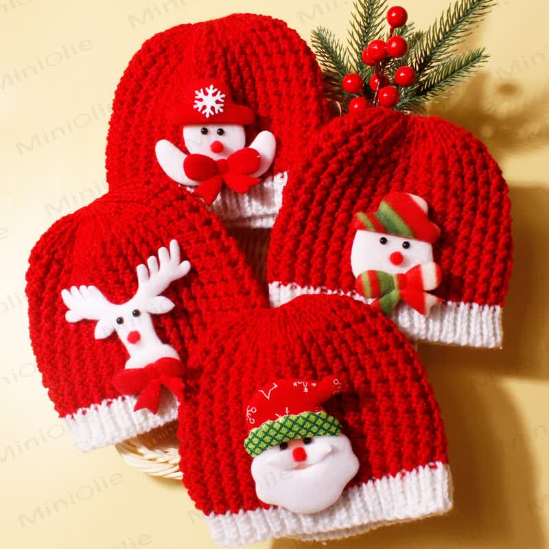 ベビー用クリスマスニットビーニー - image 2