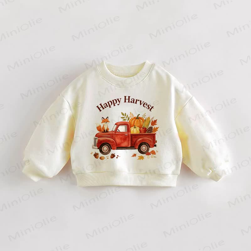 HAPPY HARVESTベビー幼児用フォックスクリームスウェットシャツ - クリーム - 3～5歳 - image 1