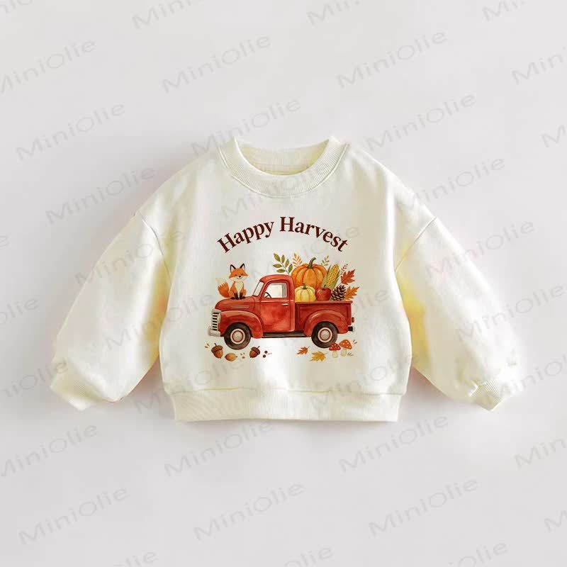 HAPPY HARVESTベビー幼児用フォックスクリームスウェットシャツ - クリーム - 3～5歳 - image 1