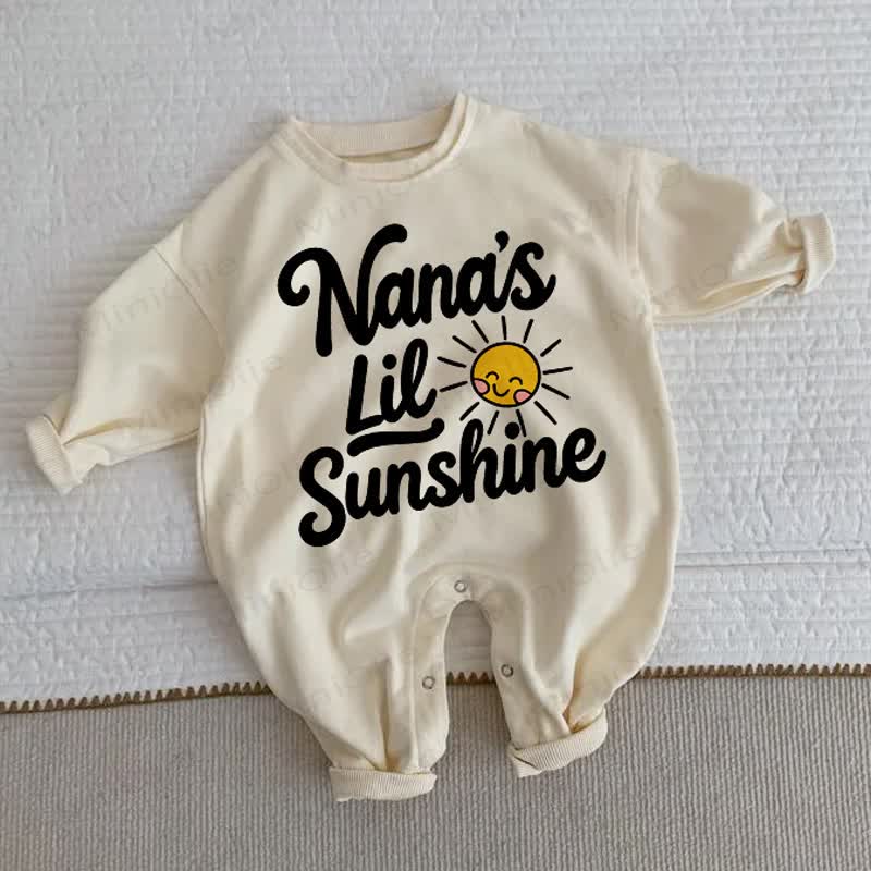 NANA'S LIL SUNSHINEベビーベージュロンパース - ベージュ - 2～3歳 - image 1