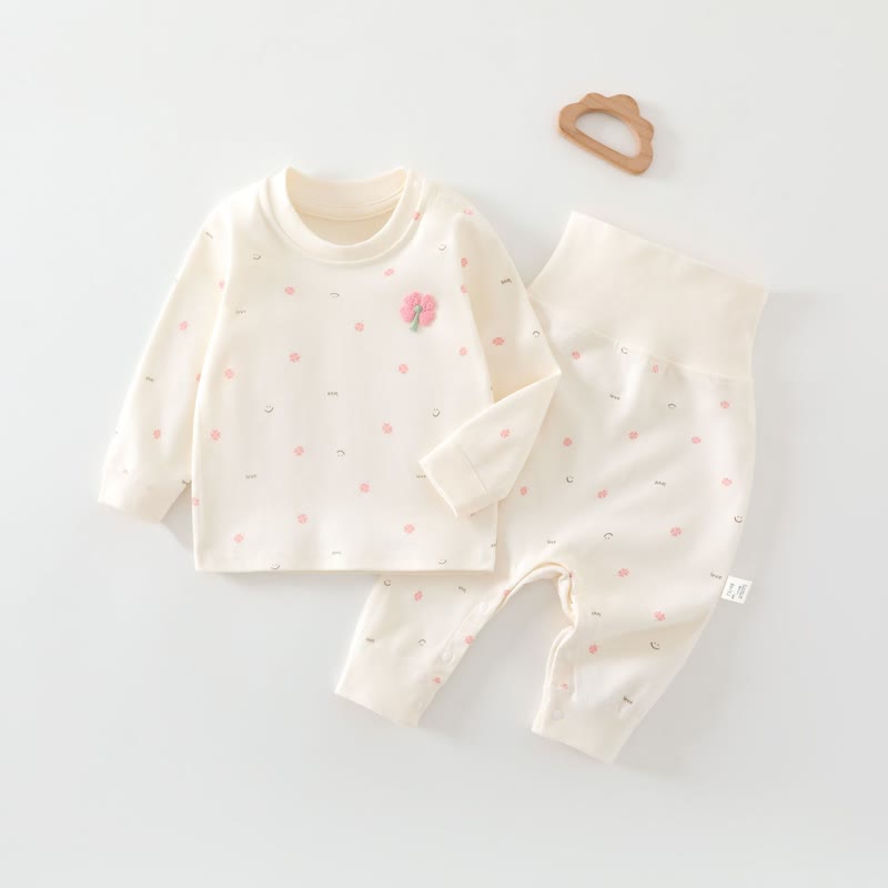 ベビー・幼児用長袖トップス＆パンツパジャマ2点セット - ピンククローバー - 2～3歳 - image 4
