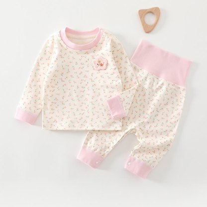 ベビー・幼児用長袖トップス＆パンツパジャマ2点セット - ピンクの花柄 - 2～3歳 - image 8