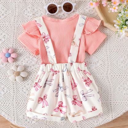 ベビー・幼児用 花柄プリント ロンパース＆オーバーオール 2点セット - image 11