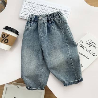 幼児男の子用 ブルー ヴィンテージ リラックスフィット デニムパンツ - image 2