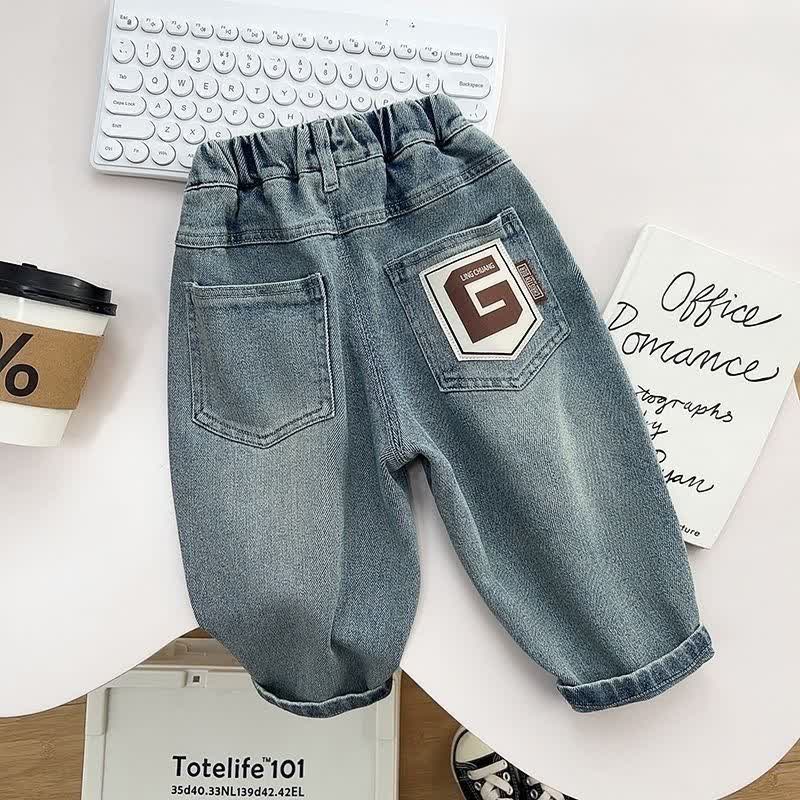 幼児男の子用 ブルー ヴィンテージ リラックスフィット デニムパンツ - image 4