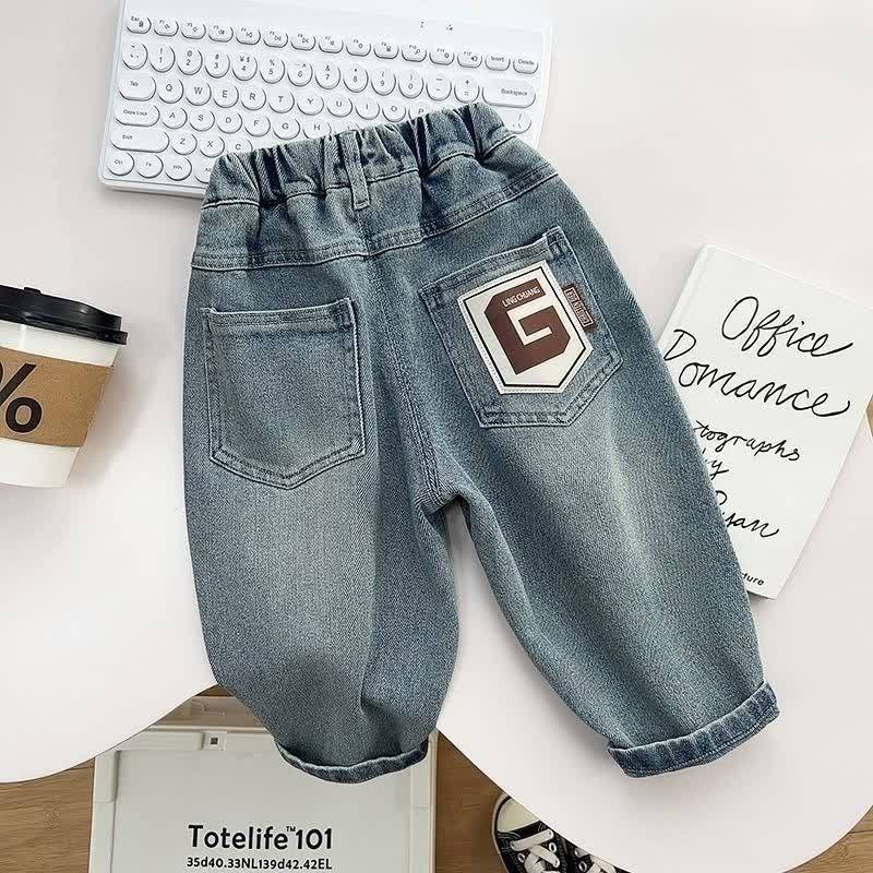 幼児男の子用 ブルー ヴィンテージ リラックスフィット デニムパンツ - image 4