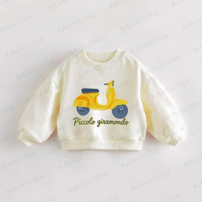 PICCOLO GIRAMONDOベビー 幼児 クリーム スウェットシャツ - クリーム - 3～5歳 - image 1