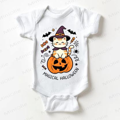 MAGICAL HALLOWEENベビーキャット ホワイトボディスーツ - 白 - 18～24ヶ月 - image 1