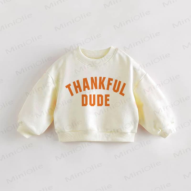 THANKFUL DUDE・幼児用スウェットシャツ - クリーム - 3～5歳 - image 1