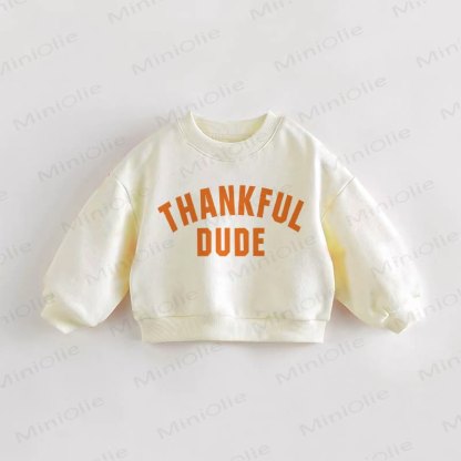 THANKFUL DUDE・幼児用スウェットシャツ - クリーム - 3～5歳 - image 1