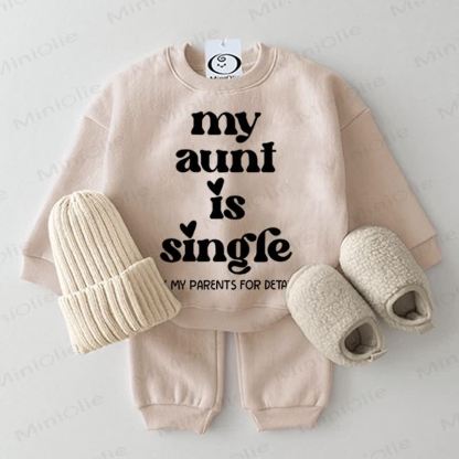 MY AUNT IS SINGLEベビー用ベージュツーピースセット - ベージュ - 2～3歳 - image 1
