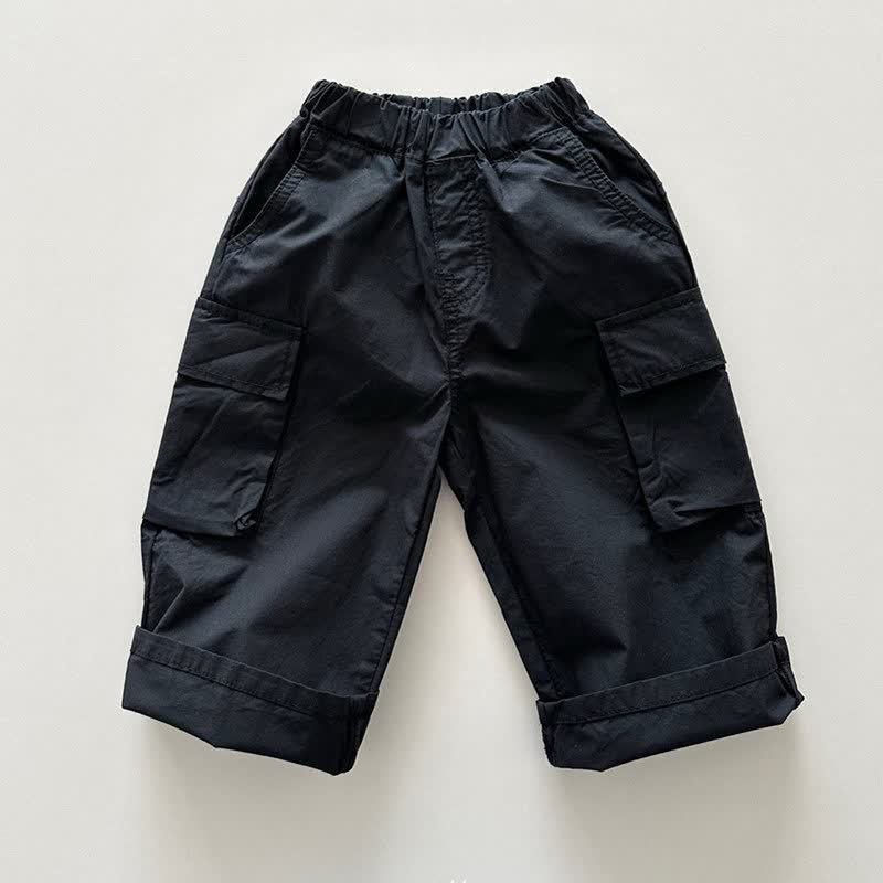 幼児男の子用リラックスフィットカーゴパンツ - 黒 - 5-6Y - image 3