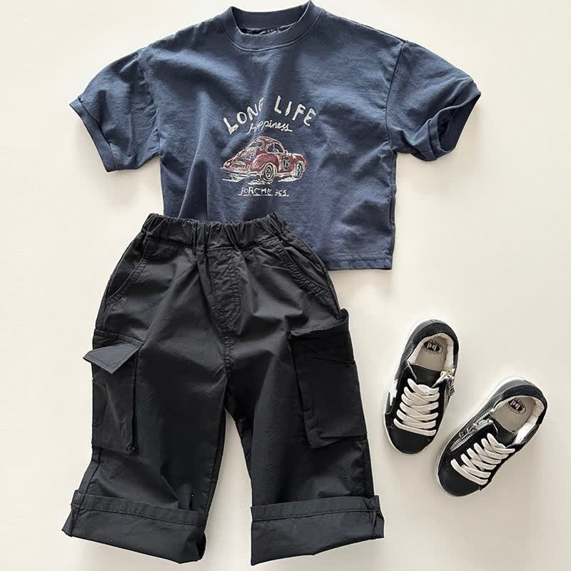 幼児男の子用リラックスフィットカーゴパンツ - image 6