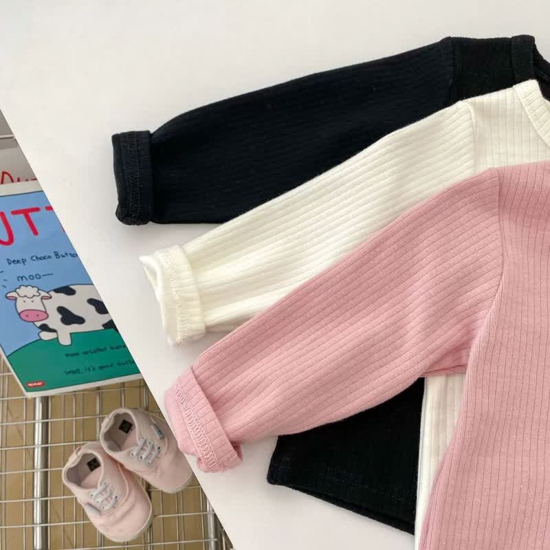 ベビーガール用リボン付きリブ編み長袖ラウンジトップ＆パンツ2点セット - image 7