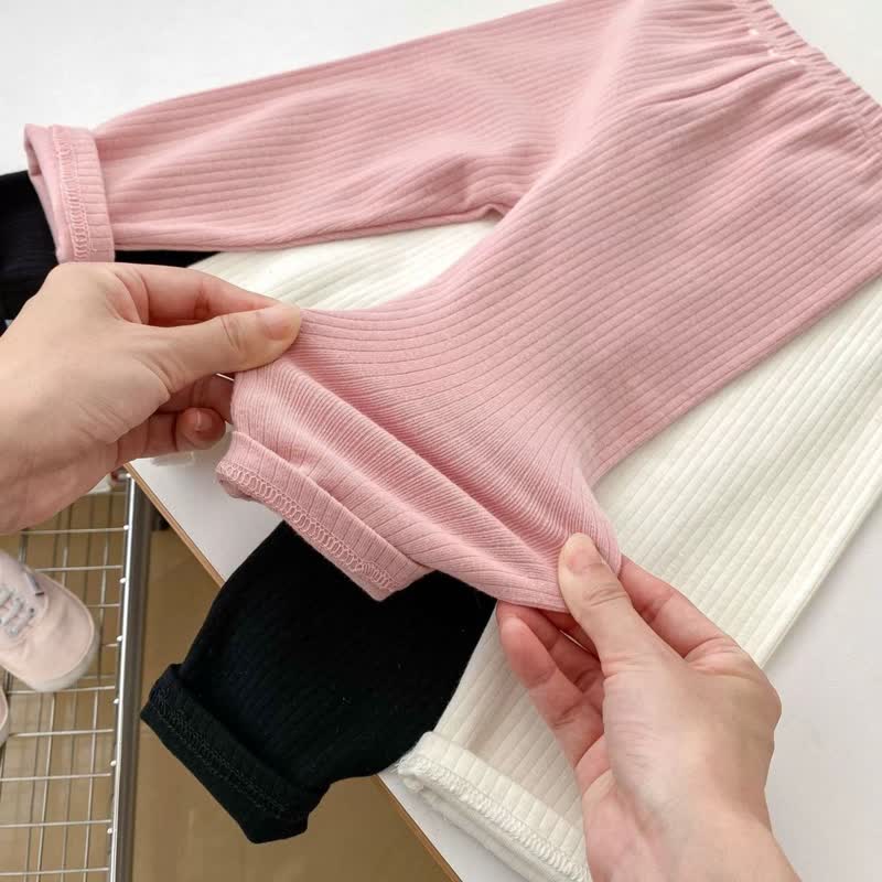 ベビーガール用リボン付きリブ編み長袖ラウンジトップ＆パンツ2点セット - image 10