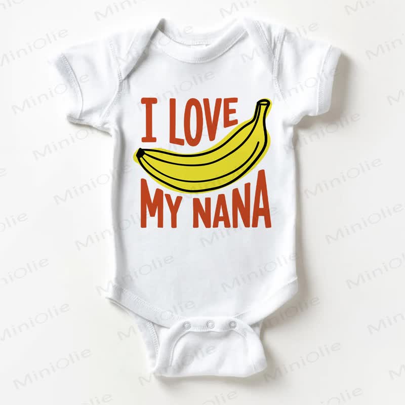I LOVE MY NANAベビーバナナ ホワイトボディスーツ - 白 - 18～24ヶ月 - image 1