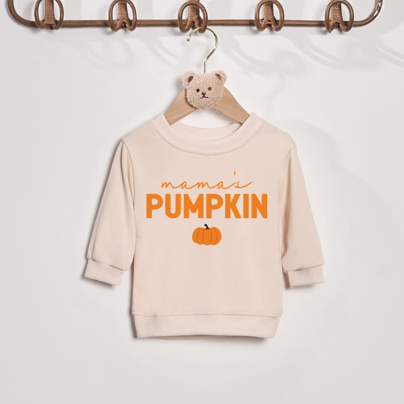 MAMA/MAMA'S PUMPKINファミリー ベージュスウェットシャツ - ベージュ - ベビースウェットシャツ: 2～3歳 - image 3