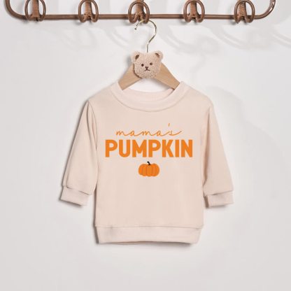MAMA/MAMA'S PUMPKINファミリー ベージュスウェットシャツ - ベージュ - ベビースウェットシャツ: 2～3歳 - image 3