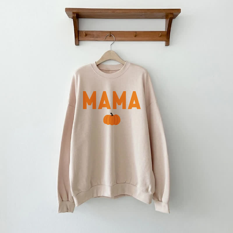 MAMA/MAMA'S PUMPKINファミリー ベージュスウェットシャツ - ベージュ - 大人用スウェットシャツ：XL - image 2