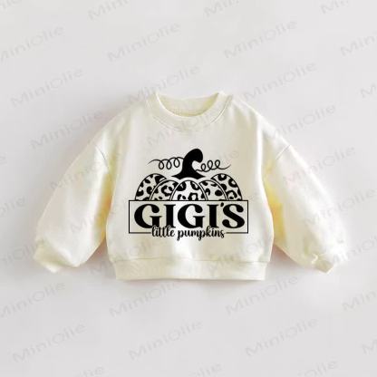 GIGI'S LITTLE PUMPKINS・幼児用スローガン入りクリームスウェットシャツ - クリーム - 3～5歳 - image 1